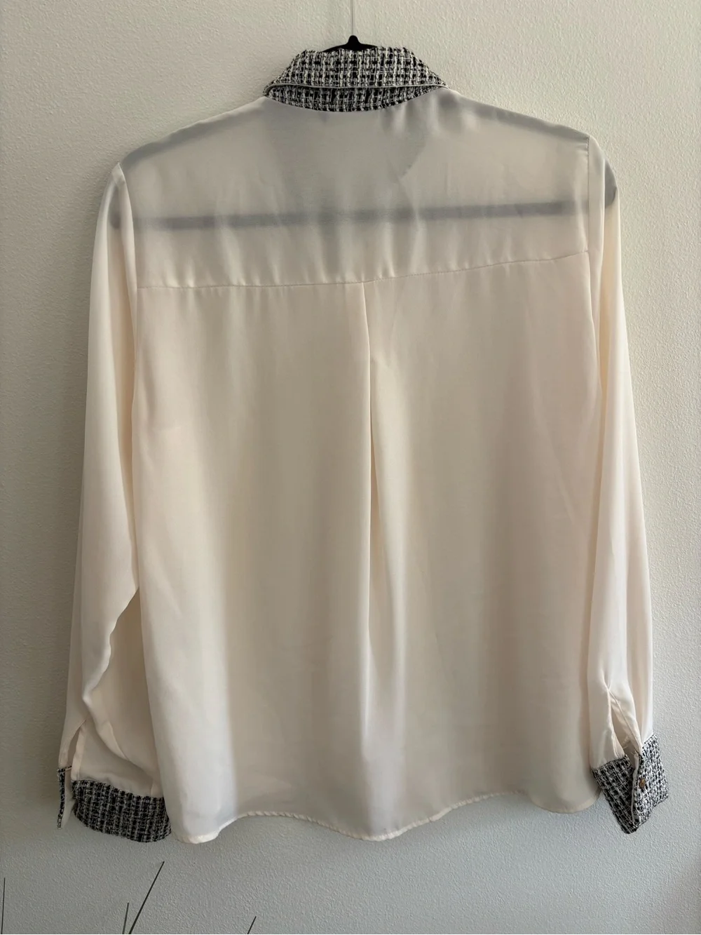 Zara | Cream Blouse with Tweed